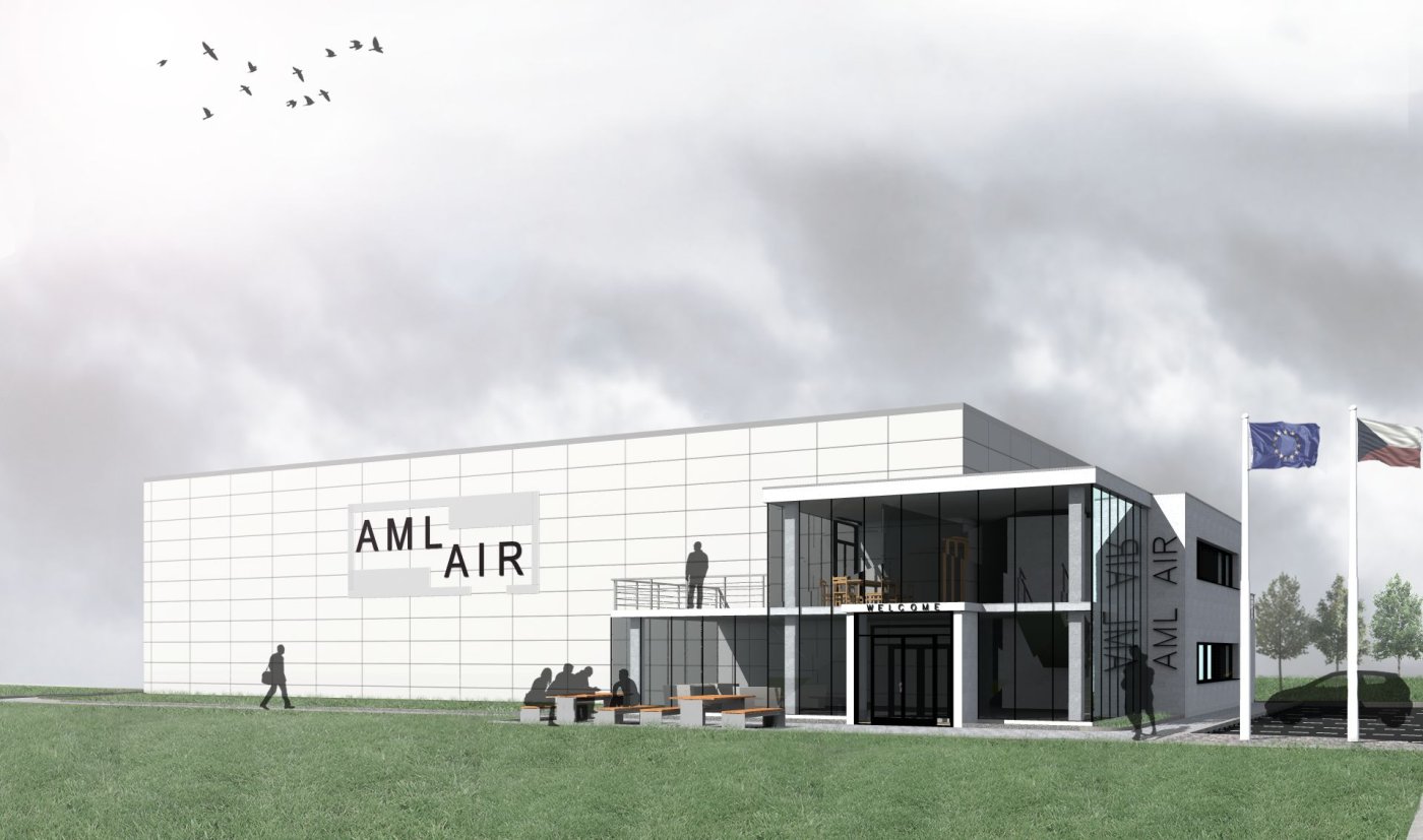 Novostavba letadlového hangáru