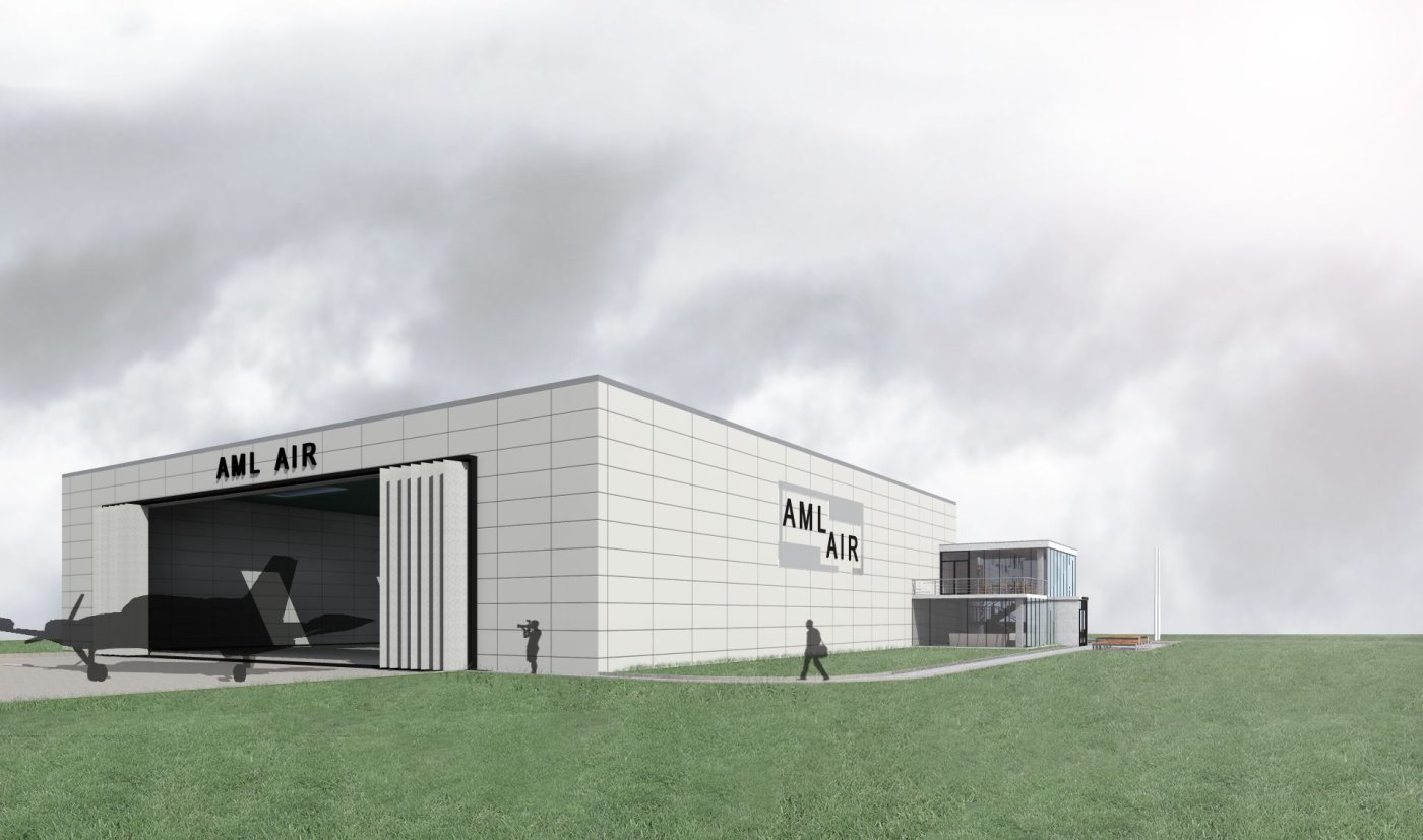 Novostavba letadlového hangáru