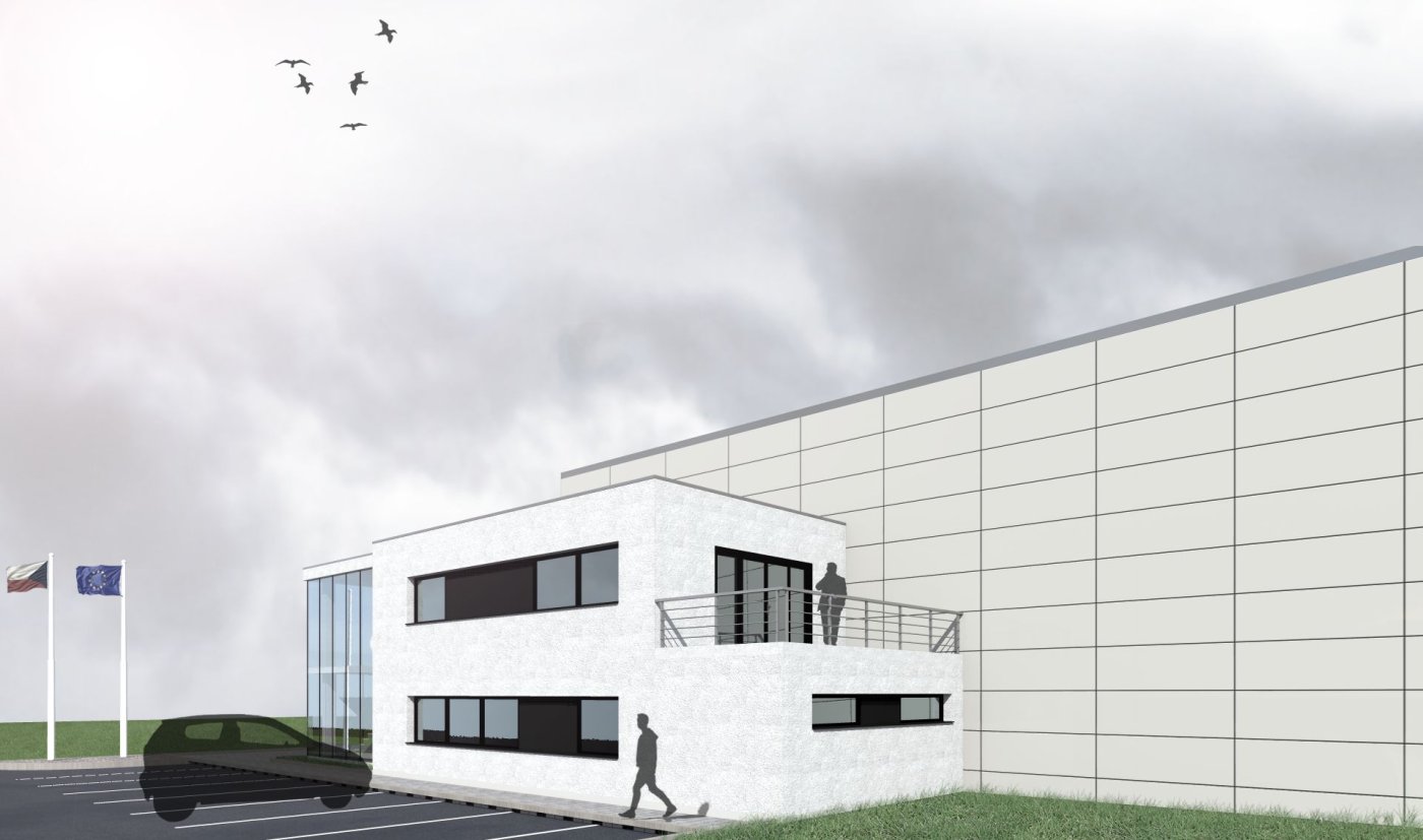 Novostavba letadlového hangáru