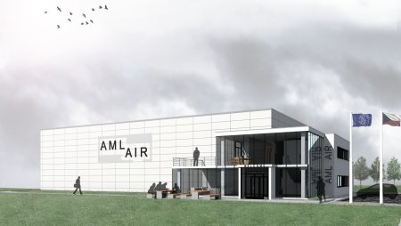Novostavba letadlového hangáru